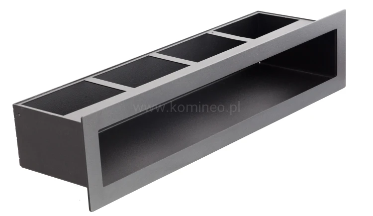 Luft PRO-V OPEN 450x100, prosty bez ramki, czarny