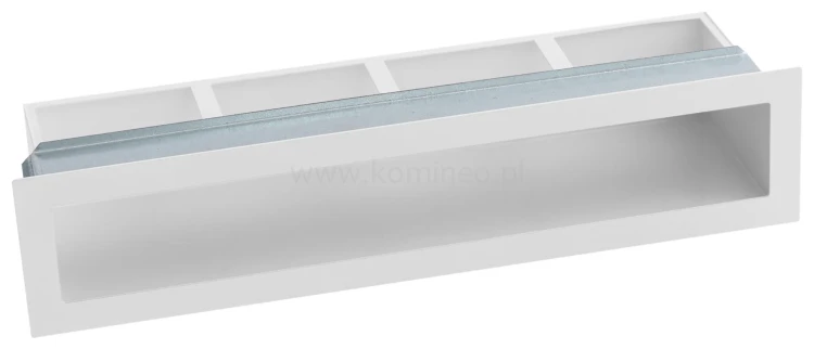 Luft PRO-V OPEN 450x100, prosty z ramką, biały