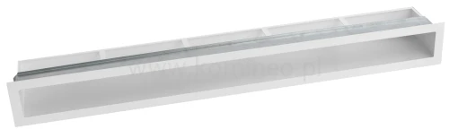 Luft PRO-V OPEN 900x100, prosty z ramką, biały