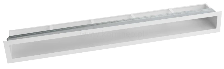 Luft PRO-V OPEN 900x100, prosty z ramką, biały