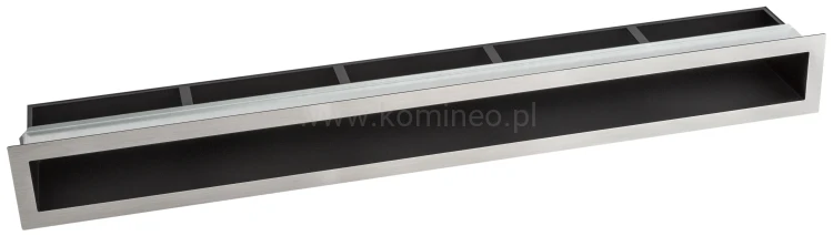 Luft PRO-V OPEN 900x100, prosty z ramką, chromonikiel szlif