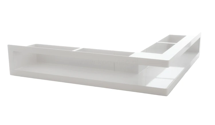 Luft PRO-V OPEN 500x500/70, narożny bez ramki, biały