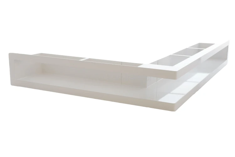 Luft PRO-V OPEN 700x500/70, narożny lewy bez ramki, biały