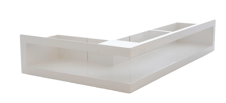 Luft PRO-V OPEN 500x300/100, narożny lewy bez ramki, biały