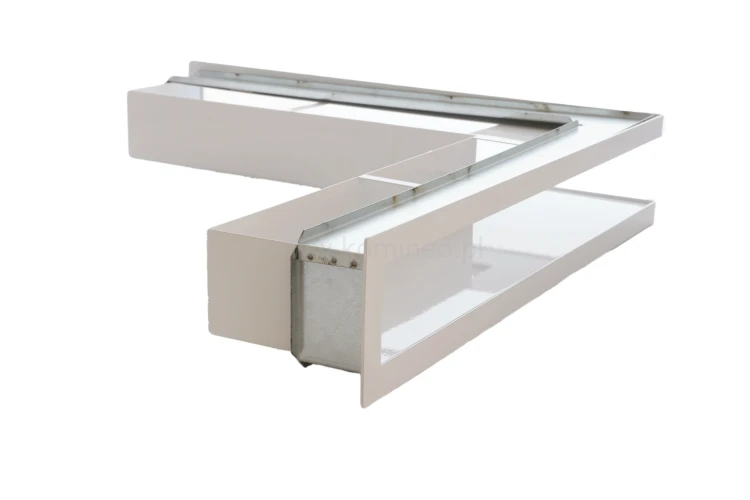 Luft PRO-V OPEN 500x500/100, narożny z ramką, biały