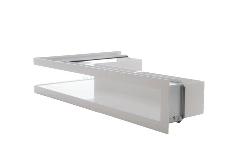 Luft PRO-V OPEN 500x300/100, narożny lewy z ramką, biały