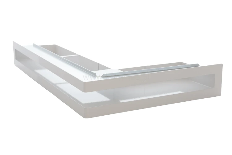 Luft PRO-V OPEN 300x500/100, narożny prawy z ramką, biały