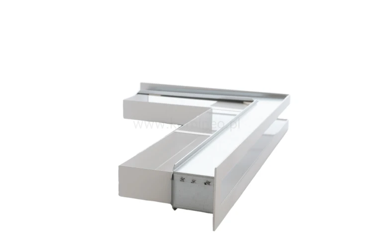 Luft PRO-V OPEN 300x500/70, narożny prawy z ramką, biały