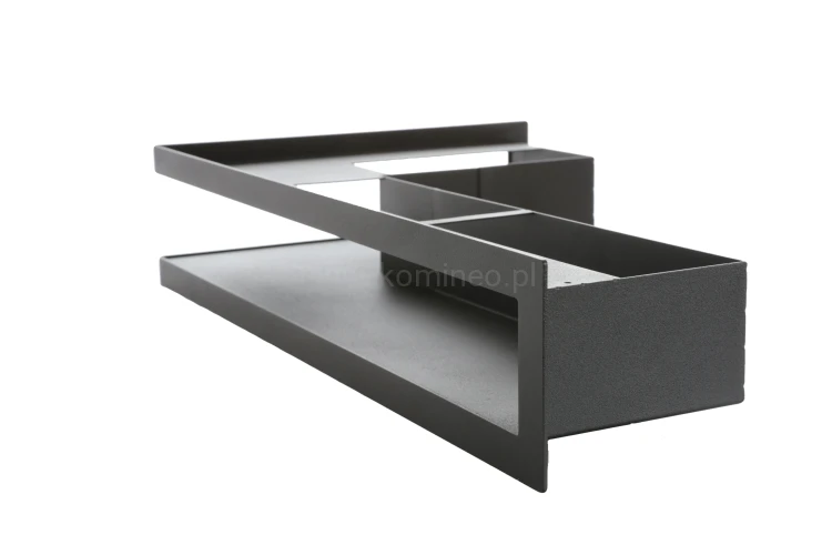 Luft PRO-V OPEN 500x300/70, narożny lewy bez ramki, czarny