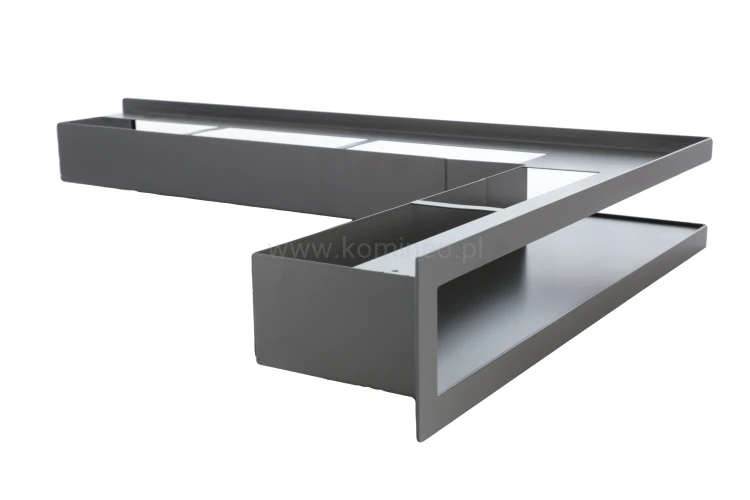 Luft PRO-V OPEN 700x500/70, narożny lewy bez ramki, czarny