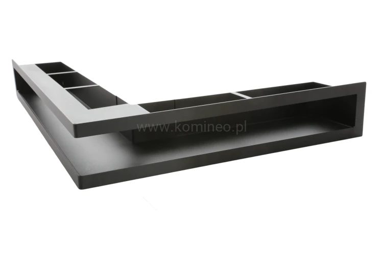 Luft PRO-V OPEN 500x700/100, narożny prawy bez ramki, czarny