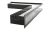 Luft PRO-V OPEN 500x700/100, narożny prawy bez ramki, czarny