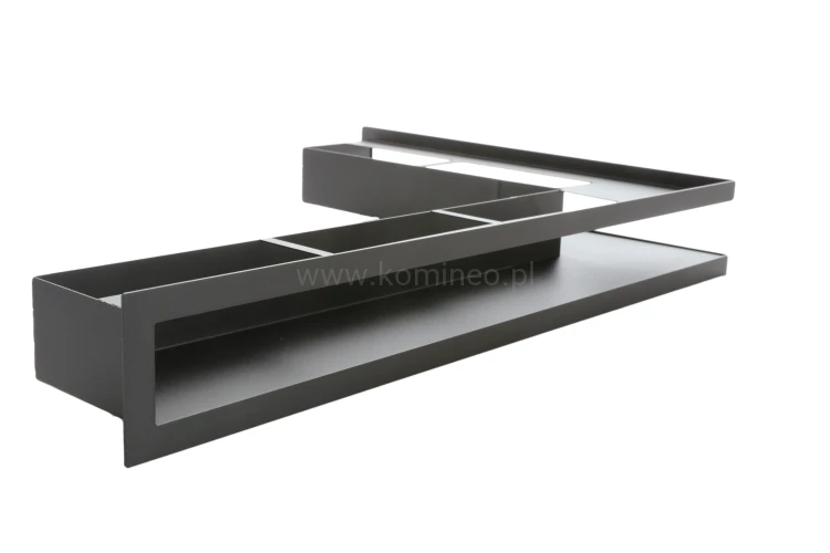 Luft PRO-V OPEN 500x700/100, narożny prawy bez ramki, czarny