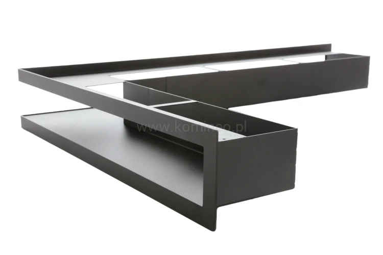 Luft PRO-V OPEN 500x700/70, narożny prawy bez ramki, czarny