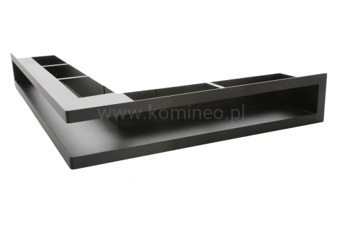 Luft PRO-V OPEN 500x700/70, narożny prawy bez ramki, czarny