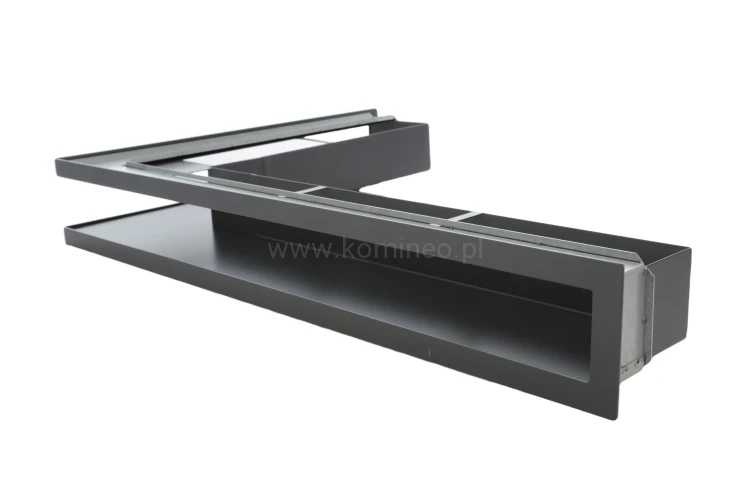 Luft PRO-V OPEN 700x500/70, narożny lewy z ramką, czarny