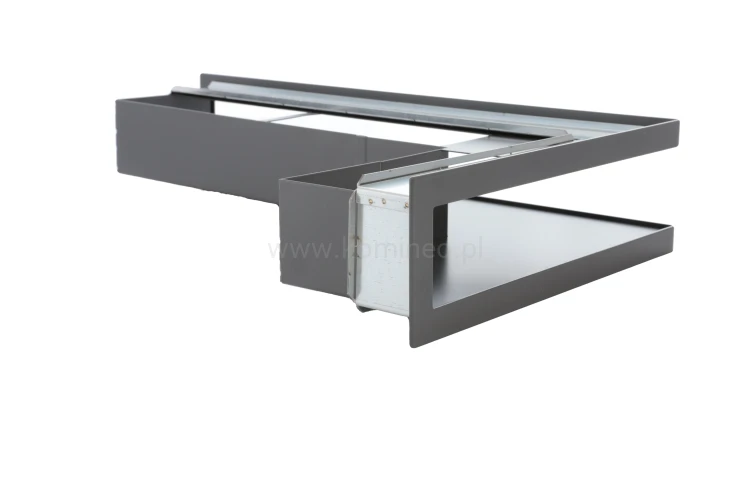 Luft PRO-V OPEN 500x300/100, narożny lewy z ramką, czarny