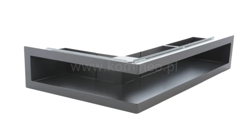 Luft PRO-V OPEN 500x300/70, narożny lewy z ramką, czarny