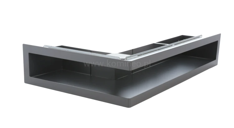 Luft PRO-V OPEN 500x300/70, narożny lewy z ramką, czarny