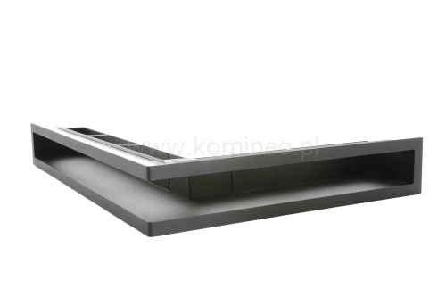 Luft PRO-V OPEN 500x700/70, narożny prawy z ramką, czarny