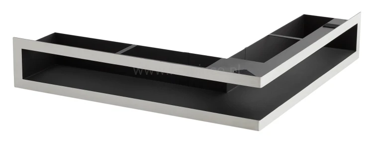 Luft PRO-V OPEN 500x500/100, narożny bez ramki, chromonikiel szlif