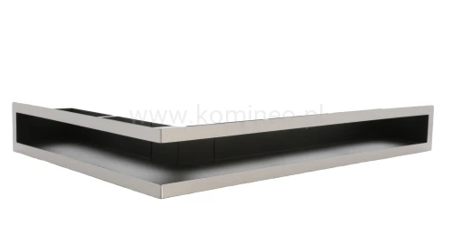 Luft PRO-V OPEN 700x500/100, narożny lewy bez ramki, chromonikiel szlif