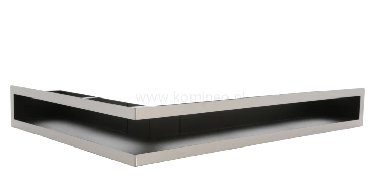 Luft PRO-V OPEN 700x500/100, narożny lewy bez ramki, chromonikiel szlif