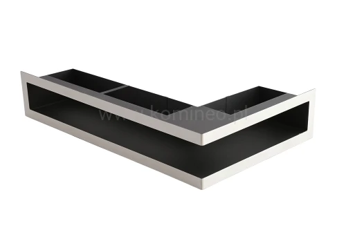 Luft PRO-V OPEN 300x500/70, narożny prawy bez ramki, chromonikiel szlif