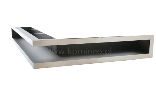 Luft PRO-V OPEN 500x700/100, narożny prawy bez ramki, chromonikiel szlif