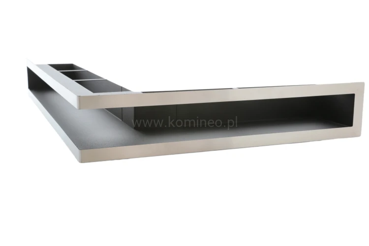 Luft PRO-V OPEN 500x700/70, narożny prawy bez ramki, chromonikiel szlif