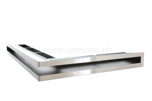 Luft PRO-V OPEN 500x700/70, narożny prawy z ramką, chromonikiel szlif