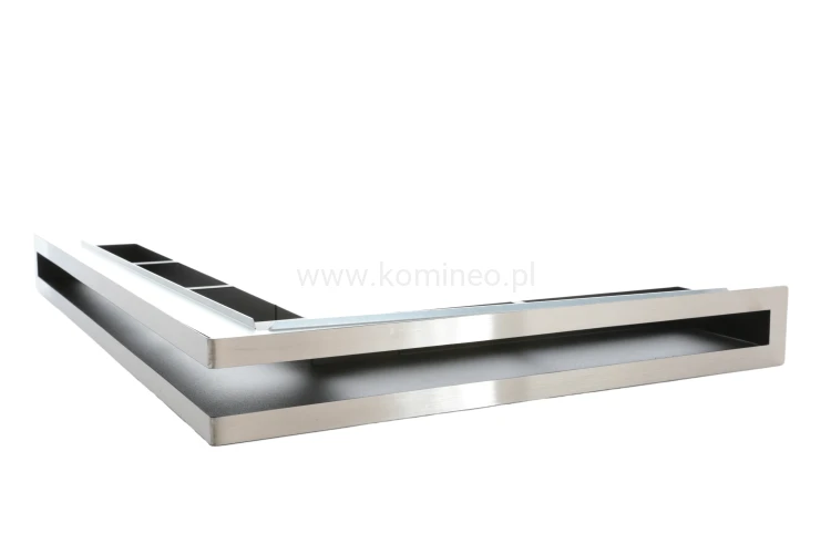 Luft PRO-V OPEN 500x700/100, narożny prawy z ramką, chromonikiel szlif