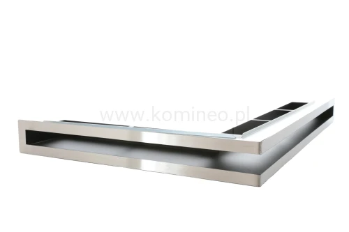 Luft PRO-V OPEN 700x500/100, narożny lewy z ramką, chromonikiel szlif