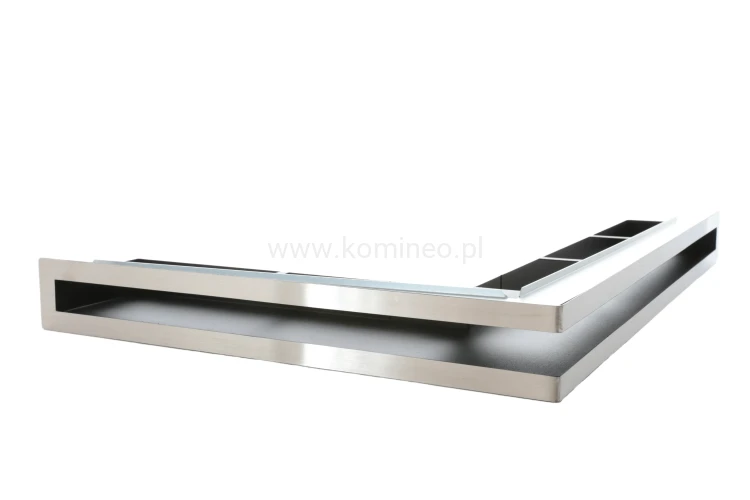 Luft PRO-V OPEN 700x500/100, narożny lewy z ramką, chromonikiel szlif