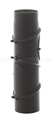 Kolano nastawne z rewizjami - 4 segmenty (czarne)