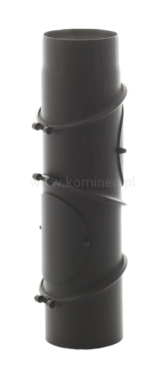 Kolano nastawne z rewizjami - 4 segmenty (czarne)