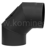 Kolano stałe 90º rewizją - 3 segmenty (czarne)