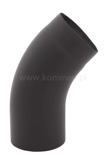 Kolano gięte 45º schemat (czarny)