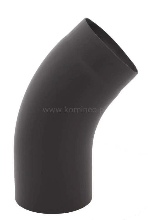 Kolano gięte 45º schemat (czarny)