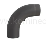 Kolano gięte niskie 90º z rewizją czarne