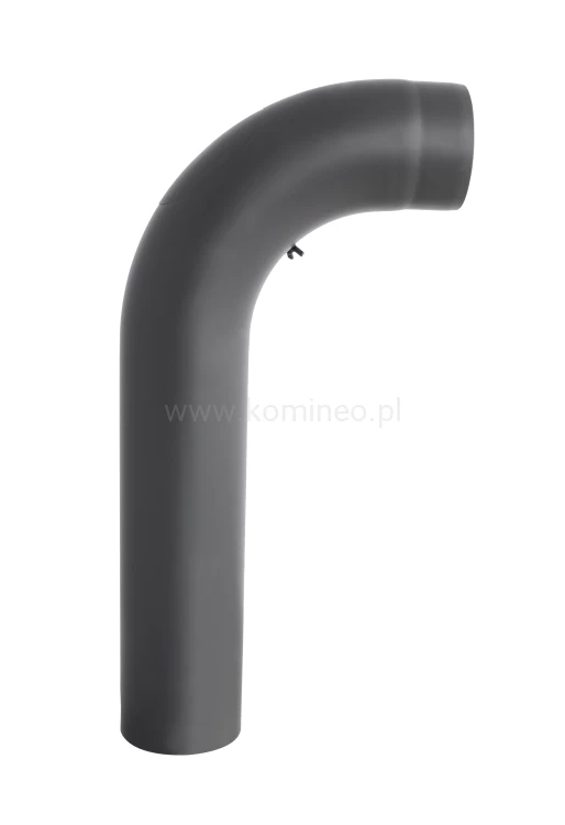 Kolano gięte wysokie krótkie 90º z rewizją czarne