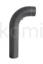 Kolano gięte wysokie krótkie 90º z rewizją czarne
