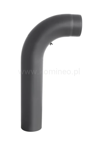 Kolano gięte wysokie krótkie 90º z rewizją czarne