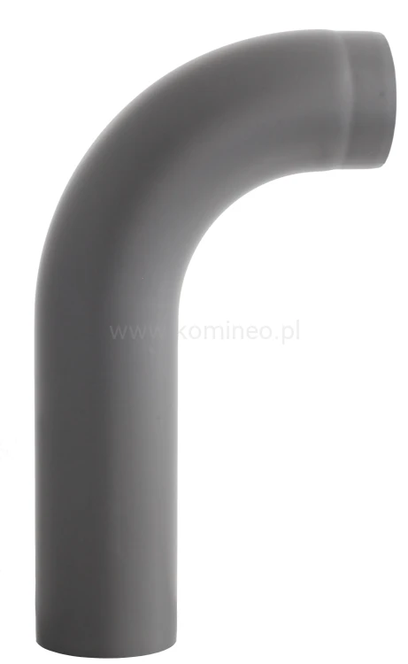Kolano gięte wysokie krótkie 90º grafitowe