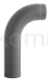 Kolano gięte wysokie krótkie 90º grafitowe