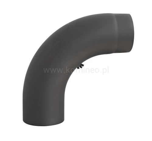 Kolano gięte niskie 90º z rewizją czarne