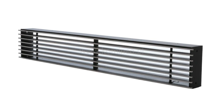 Kratka typu LOFT 800x100, czarna z czołem SZLIF