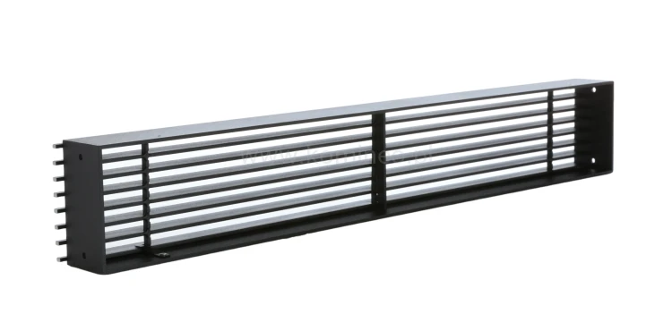Kratka typu LOFT 800x100, czarna z czołem SZLIF