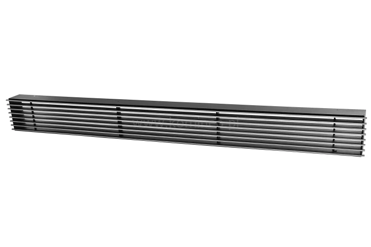 Kratka typu LOFT 1000x60, czarna z czołem SZLIF