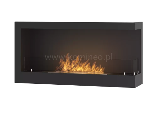 SIMPLE fire CORNER 900 prawy Biokominek do zabudowy narożny z szybą